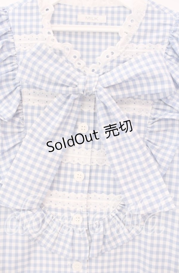 画像2: MILK / Poupeeワンピース  サックスギンガム O-25-11-17-071-ML-OP-OW-ZT320 (2)