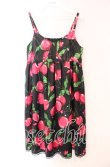 画像1: MILK / タランチェリースリップドレス  ブラック×ローズチェリー O-25-11-17-074-ML-OP-OW-OS (1)