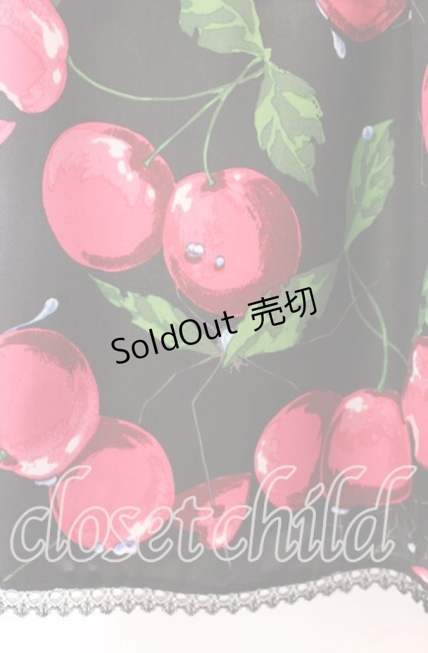 画像2: MILK / タランチェリースリップドレス  ブラック×ローズチェリー O-25-11-17-074-ML-OP-OW-OS (2)