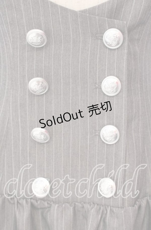 画像2: axes femme POETIQUE / ストライプジャンスカ M グレー O-25-11-17-007-AX-OP-OW-OS (2)