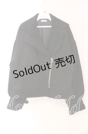 画像: axes femme POETIQUE / ボアデザインライダース M クロ O-25-11-17-079-AX-JA-OW-OS