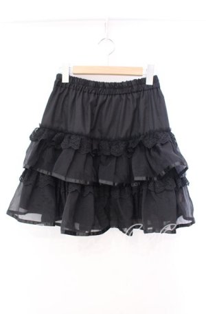 画像: axes femme POETIQUE / ボリュームティアードミニスカート M クロ O-25-11-17-008-AX-SK-OW-OS