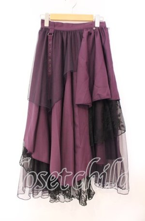 画像: axes femme / 異素材イレヘムロングスカート F パープル O-25-11-17-009-AX-SK-OW-OS