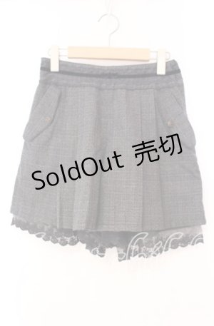 画像: axes femme / チェック柄フレアキュロット  グレー O-25-11-17-011-AX-PA-IG-OS