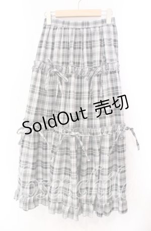 画像: axes femme POETIQUE / チェック柄ティアードスカート M クロ O-25-11-17-014-AX-SK-OW-OS