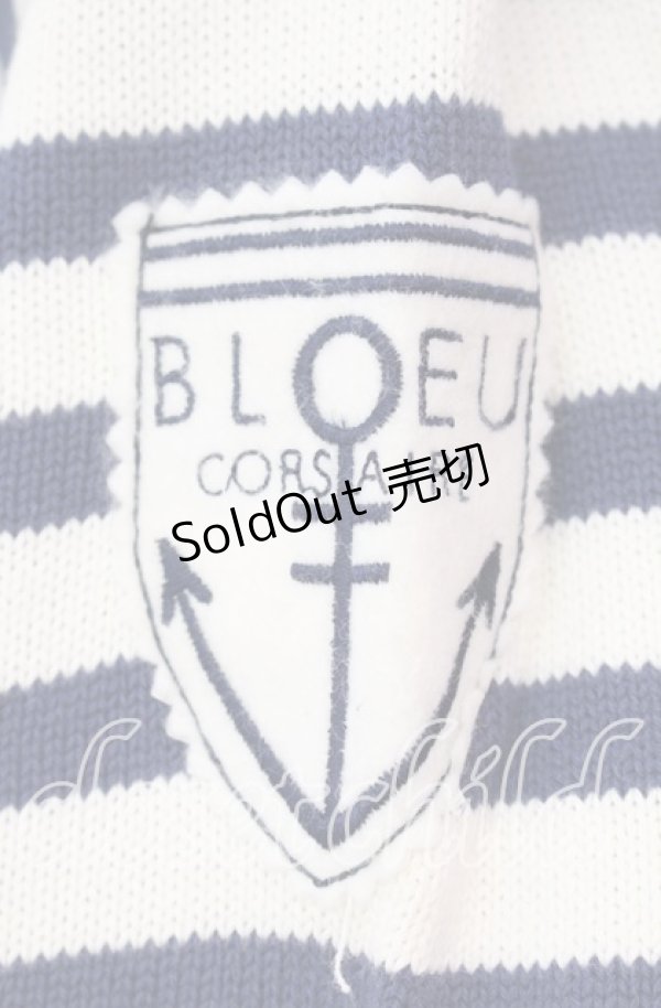 画像3: KETTY / 帽子ブローチボーダーセーラーカーディガン  アイボリー×ネイビー O-25-11-17-017-EL-TO-IG-OS (3)