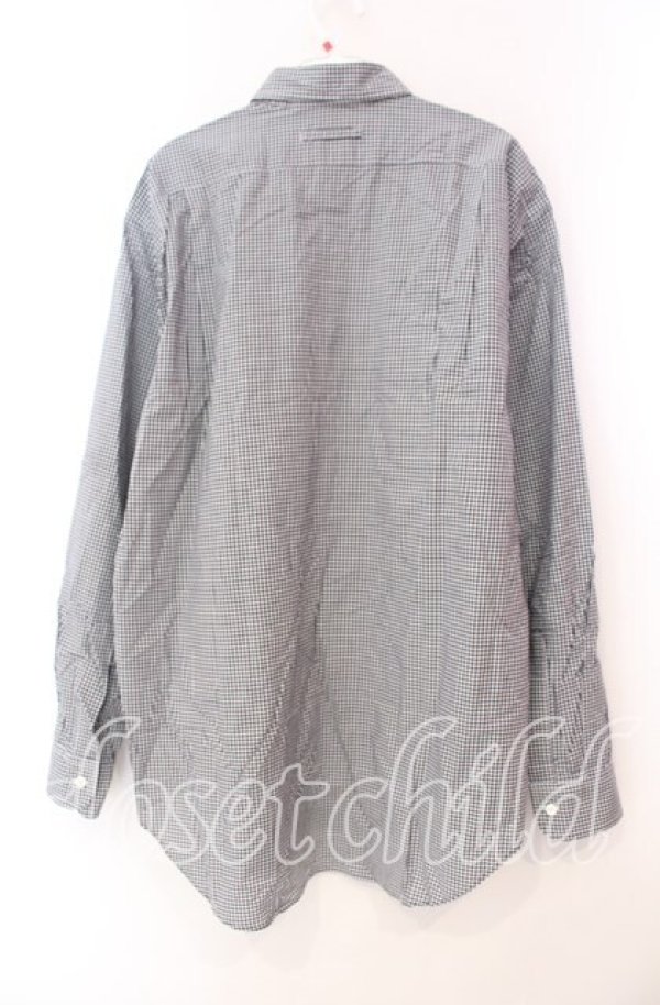 画像3: Karl Helmut / チェックワッペンシャツ  クロ×シロ O-25-11-17-019-EL-BL-IG-ZT447 (3)