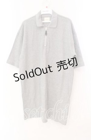 画像: Karl Helmut / ジップアップ半袖ニット  グレー O-25-11-17-020-EL-TO-IG-OS