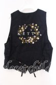 画像3: KETTY / パンジー刺繍ベスト  クロ×パープル O-25-11-17-021-EL-TO-IG-ZT449 (3)