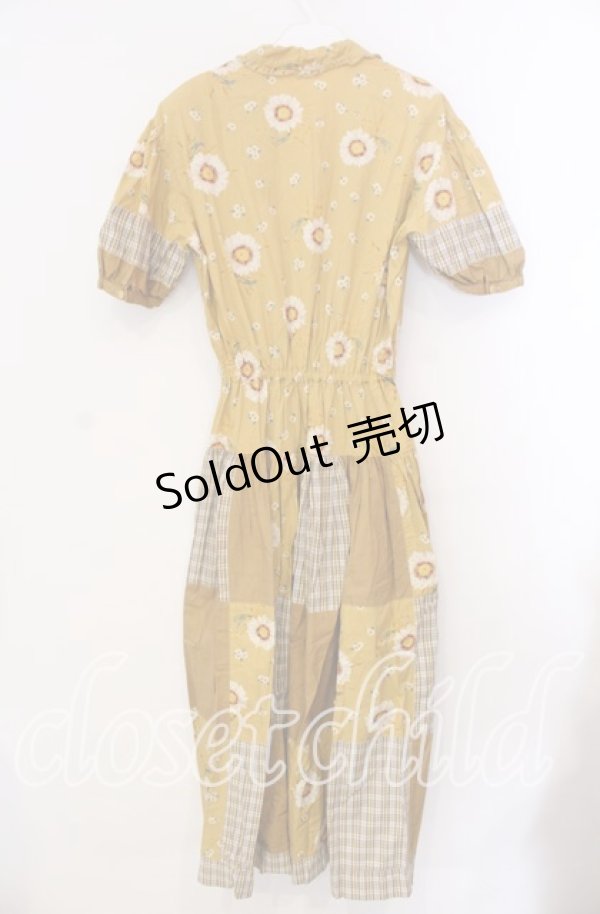 画像3: pa.se.ri. / チェック切り替えマーガレットワンピース  マスタード O-25-11-17-022-LO-OP-IG-OS (3)