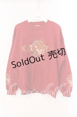 画像: KETTY / ブーケ刺繍トレーナー  アカ O-25-11-17-023-EL-TO-IG-ZT478