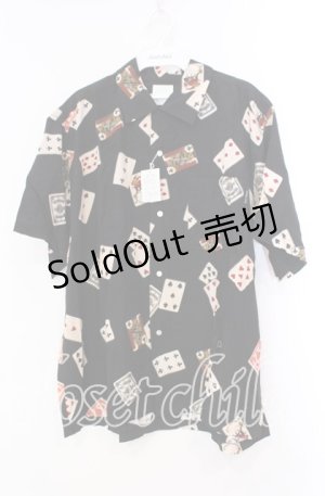 画像: Karl Helmut / トランプ柄シャツ  クロ O-25-11-17-028-EL-BL-IG-OS