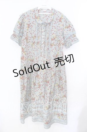 画像: PINK HOUSE / チェリープリント裾ギンガムワンピース【お直しあり】  ミント O-25-11-17-029-LO-OP-IG-OS