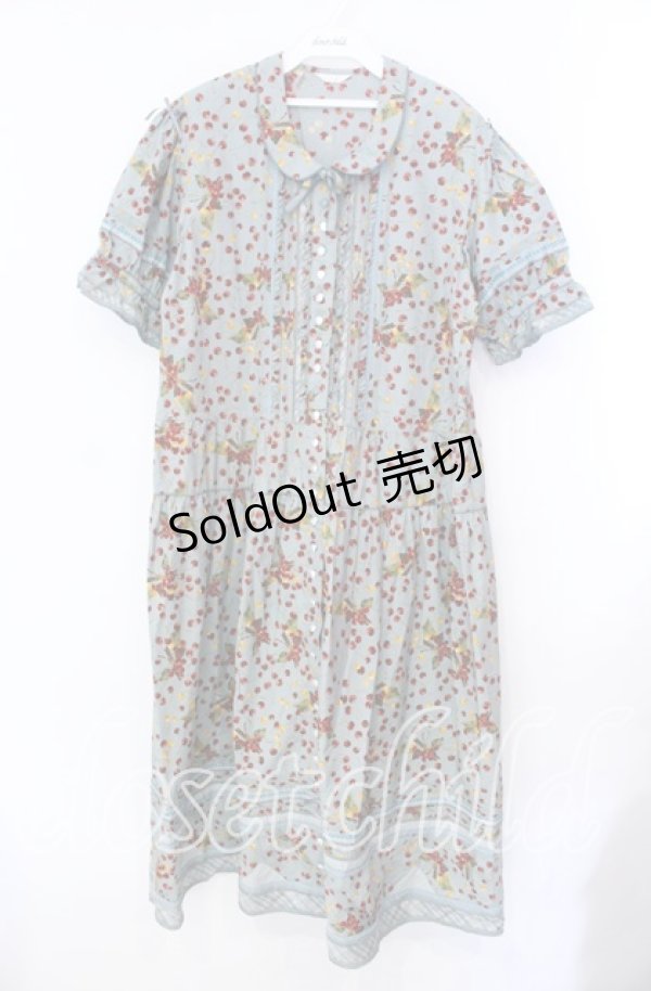 画像1: PINK HOUSE / チェリープリント裾ギンガムワンピース【お直しあり】  ミント O-25-11-17-029-LO-OP-IG-OS (1)