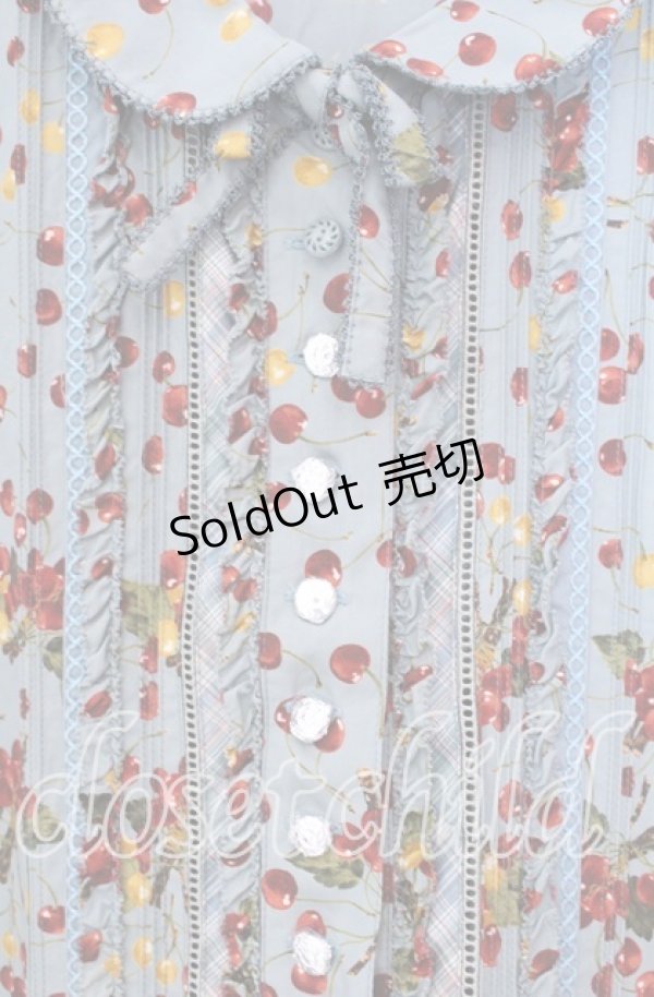 画像2: PINK HOUSE / チェリープリント裾ギンガムワンピース【お直しあり】  ミント O-25-11-17-029-LO-OP-IG-OS (2)