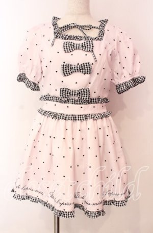 画像: Ank Rouge / ハートドットＸ千鳥セットアップ M ピンク O-25-11-17-003-CA-PA-OW-OS