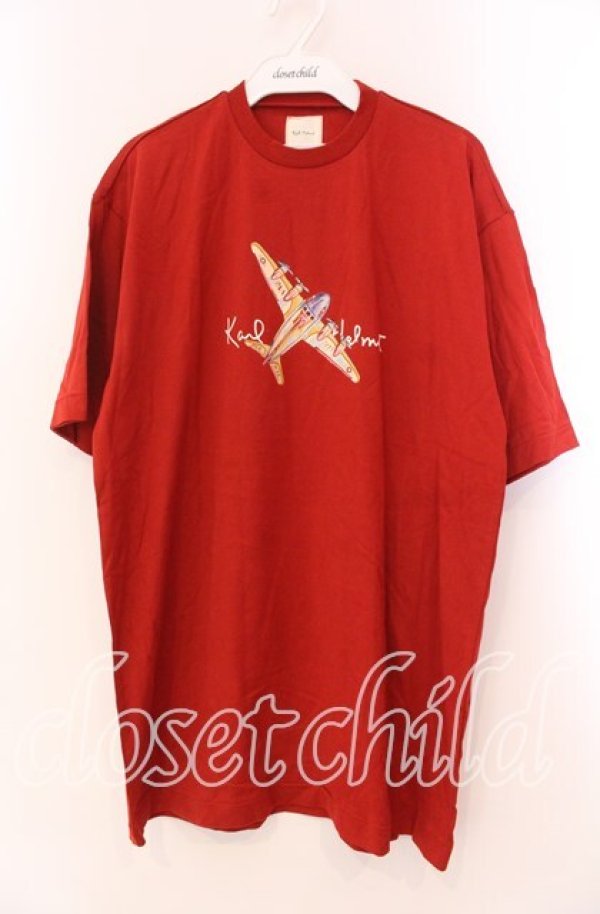 画像1: Karl Helmut / 飛行機プリントTシャツ  アカ O-25-11-17-031-EL-TS-IG-ZI (1)