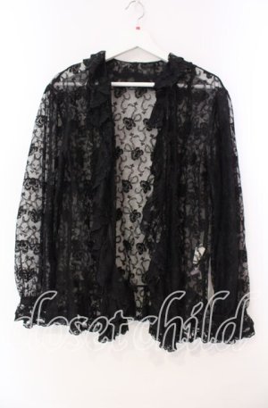 画像: INGEBORG / フランスレースカーディガン  クロ O-25-11-17-033-LO-TO-IG-OS