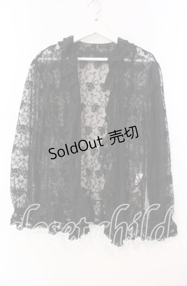 画像1: 【SALE】INGEBORG / フランスレースカーディガン  クロ O-25-11-17-033-LO-TO-IG-ZT227 (1)