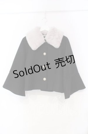 画像: axes femme POETIQUE / ベルスリーブショートコート M クロ O-25-11-18-001-AX-CO-OW-OS