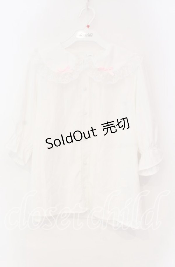 画像1: 【SALE】Alice Mashiro / うさ耳ブラウス L シロ O-25-11-18-032-LO-BL-OW-ZT332 (1)