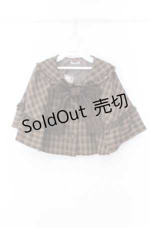 画像: axes femme POETIQUE / レース重ねリボンタイ付ケープ M ブラウン O-25-11-18-033-AX-JA-OW-OS