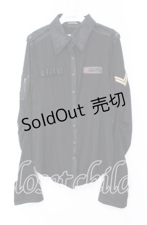 画像: Qutie Frash / ミリタリーシャツ  ブラック O-25-11-18-036-QU-TO-IG-OS