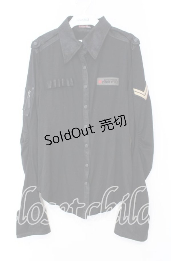 画像1: Qutie Frash / ミリタリーシャツ  ブラック O-25-11-18-036-QU-TO-IG-OS (1)
