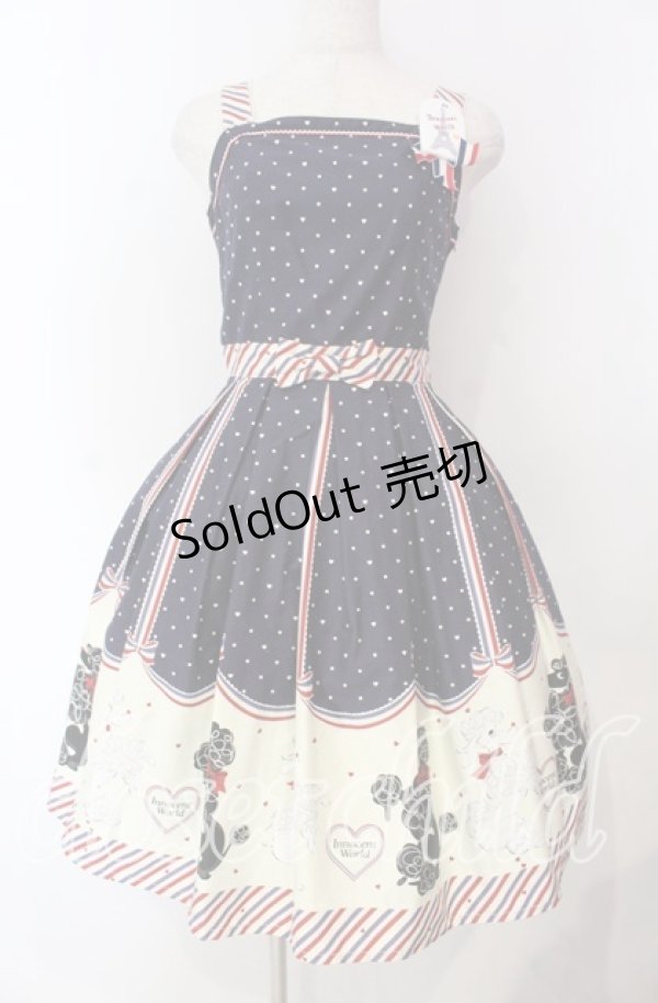 画像1: Innocent World / フレンチプードルジャストウエストジャンパースカート Ｍ ネイビー O-25-11-18-042-IW-OP-IG-OS (1)