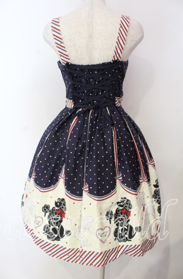 画像5: Innocent World / フレンチプードルジャストウエストジャンパースカート Ｍ ネイビー O-25-11-18-042-IW-OP-IG-OS (5)