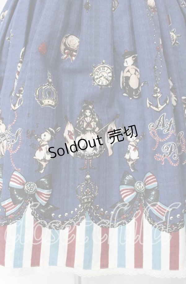 画像3: ALICE and the PIRATES / アリスのワンダーマリントレジャー柄ジャンパースカート  ネイビー O-25-11-18-044-PA-OP-IG-OS (3)