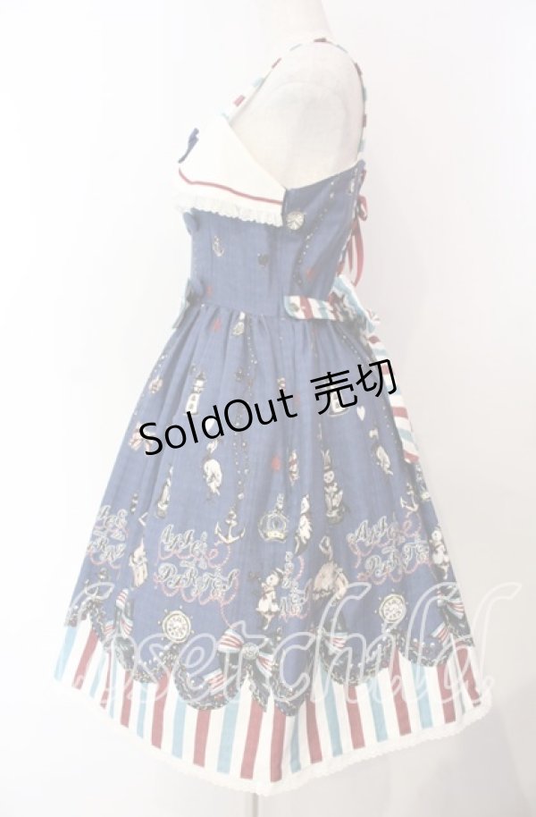 画像4: ALICE and the PIRATES / アリスのワンダーマリントレジャー柄ジャンパースカート  ネイビー O-25-11-18-044-PA-OP-IG-OS (4)