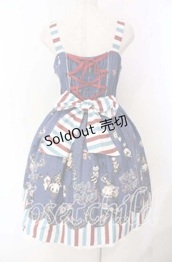 画像5: ALICE and the PIRATES / アリスのワンダーマリントレジャー柄ジャンパースカート  ネイビー O-25-11-18-044-PA-OP-IG-OS (5)