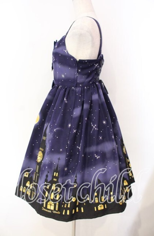 画像4: Innocent World / 月夜のお散歩ハイウエストジャンパースカート Ｍ ネイビー O-25-11-18-045-IW-OP-IG-OS (4)