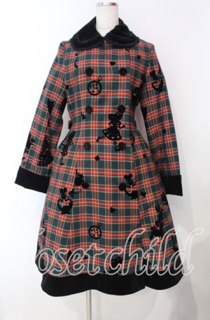 画像: Innocent World / タータンチェックフレデリックコートワンピース  グリーン O-25-11-18-046-IW-OP-IG-OS