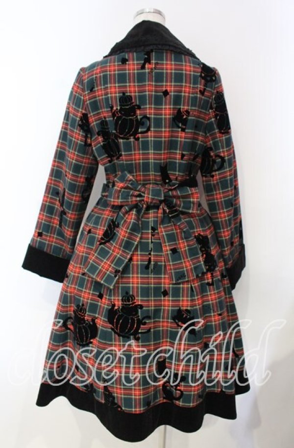 画像4: Innocent World / タータンチェックフレデリックコートワンピース  グリーン O-25-11-18-046-IW-OP-IG-OS (4)