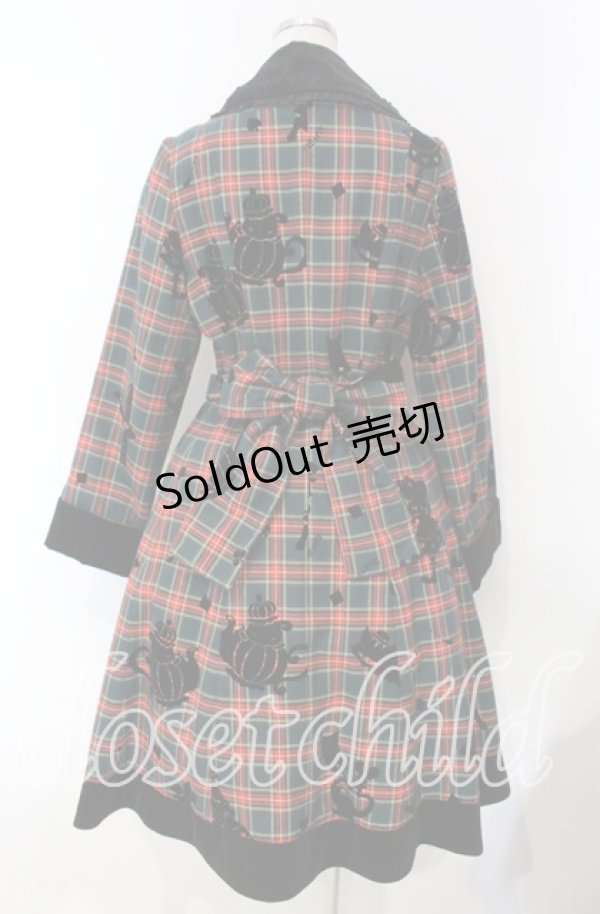 画像4: Innocent World / タータンチェックフレデリックコートワンピース  グリーン O-25-11-18-046-IW-OP-IG-OS (4)