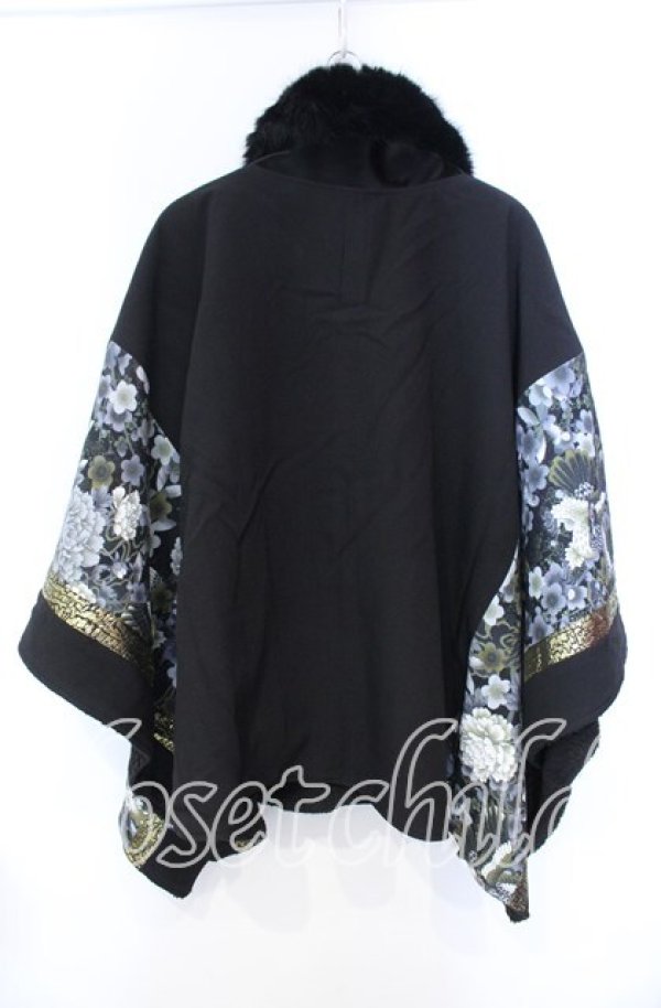 画像3: Qutie Frash / ポンチョコート F ブラック O-25-11-18-050-QU-CO-OW-OS (3)