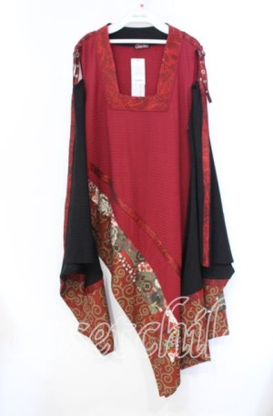 画像: Qutie Frash / 着物チュニック  レッド O-25-11-18-052-QU-OP-OW-OS