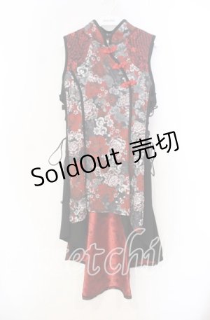 画像: Qutie Frash / 和柄チャイナワンピ  レッド O-25-11-18-057-QU-OP-OW-OS