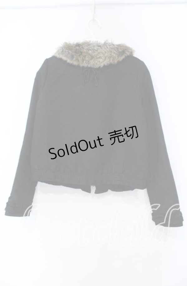 画像3: axes femme / ファー襟ブルゾン M クロ O-25-11-18-007-AX-TO-OW-OS (3)