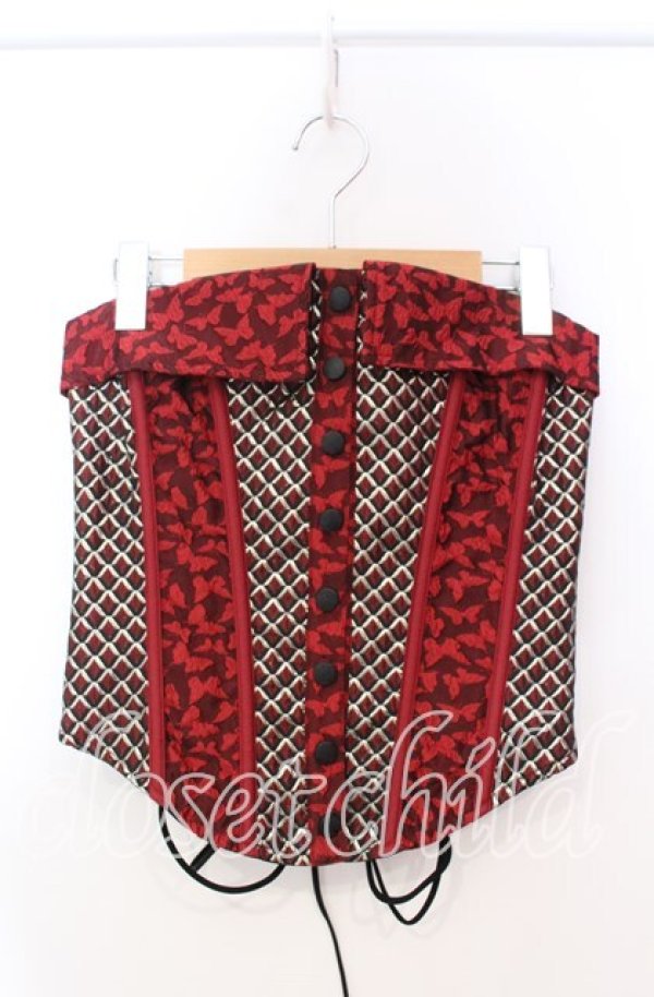 画像1: Qutie Frash / オーバーバストコルセット  レッド O-25-11-18-068-QU-TO-IG-OS (1)