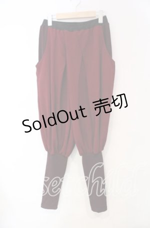 画像: Qutie Frash / サルエルパンツ  レッド O-25-11-18-069-QU-PA-IG-ZY