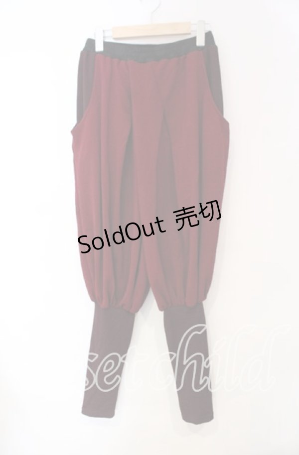 画像1: Qutie Frash / サルエルパンツ  レッド O-25-11-18-069-QU-PA-IG-ZY (1)