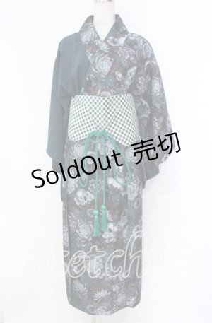 画像: Qutie Frash / 2025 浴衣3点SET  グリーン O-25-11-18-072-QU-OP-OW-ZT352