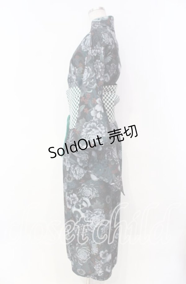 画像3: Qutie Frash / 2025 浴衣3点SET  グリーン O-25-11-18-072-QU-OP-OW-ZT352 (3)