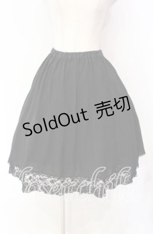 画像: MIHO MATSUDA / ローズレースフレアースカート  ブラック O-25-11-18-075-GO-SK-IG-OS