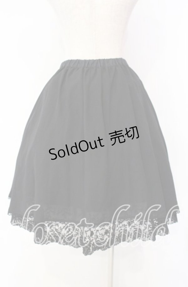 画像4: MIHO MATSUDA / ローズレースフレアースカート  ブラック O-25-11-18-075-GO-SK-IG-OS (4)