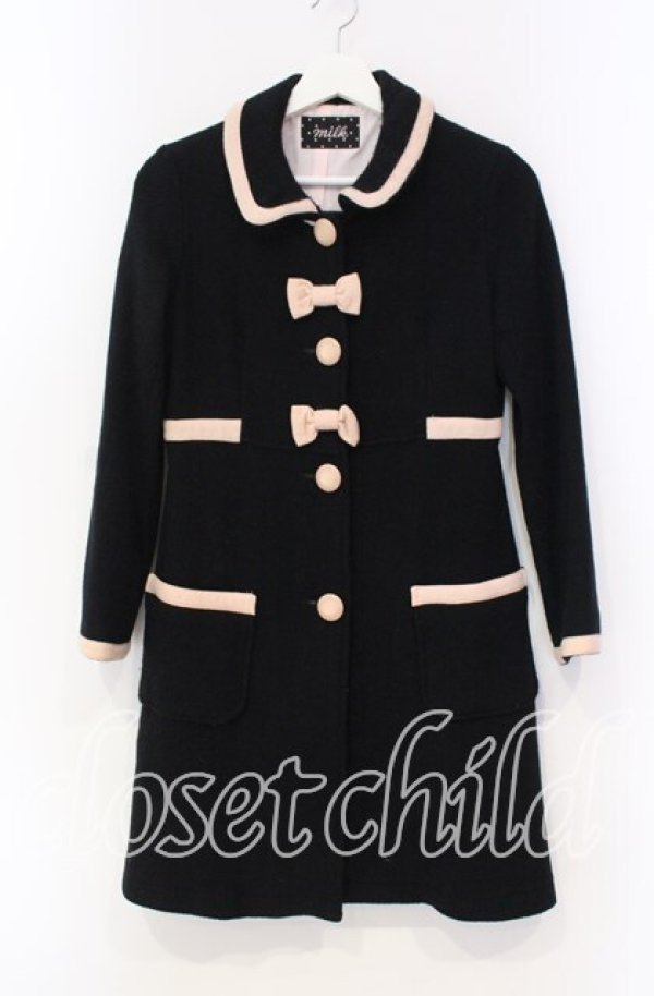 画像1: MILK / Dollyコート  クロ×ピンク O-25-11-18-083-ML-CO-IG-OS (1)