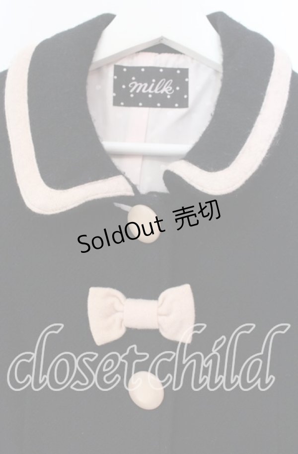 画像2: MILK / Dollyコート  クロ×ピンク O-25-11-18-083-ML-CO-IG-OS (2)